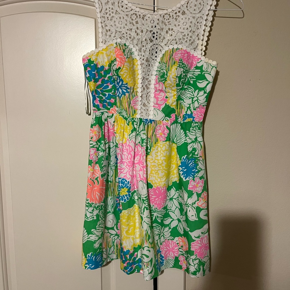 Floral Lace-Top Dress size 0